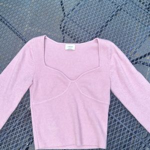 Aritzia Wilfred Greer Sweater in Dawn Pink